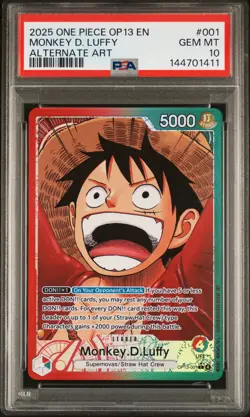 2025 ONE PIECE JAPANESE PROMOS MAGAZINE VOL.20 #014 MONKEY D. LUFFY PSA 10 - Image 1