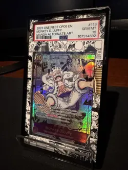 2023 ONE PIECE MANGA ALTERNATE ART OP05-119 MONKEY D. LUFFY PSA 10 - Image 3