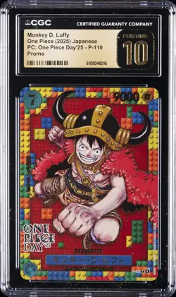 2025 ONE PIECE JPN PC: ONE PIECE DAY'25 PROMO MONKEY D. LUFFY CGC 10 PRISTINE - Image 1