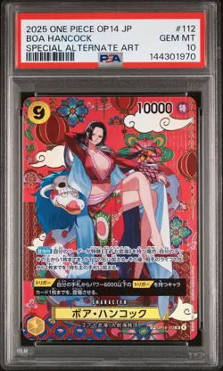 2025 ONE PIECE JPN THE AZURE SEA'S SEVEN SPECIAL ALT ART #112 BOA HANCOCK PSA 10 - Image 1