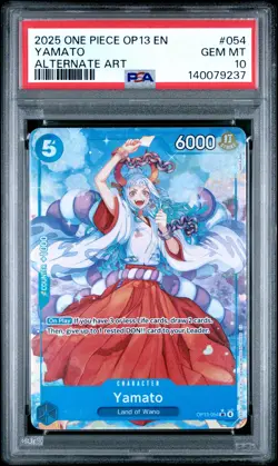 2025 ONE PIECE OP13-CARRYING ON HIS WILL ALTERNATE ART #054 YAMATO PSA 10 - Image 1
