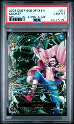 2025 ONE PIECE OP13-CARRYING ON HIS WILL SPECIAL ALTERNATE ART SMOKER PSA 10 - Image 1