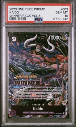 PSA 10 Kaido 2023 Winner ST04-003 One Piece Promo Treasure Cruise English - Image 1