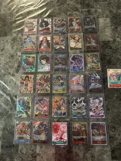 Bandai One Piece CCG 25 Cards English Foil Leader Character Luffy Kaido - Image 1