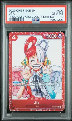 2023 ONE PIECE PREMIUM CARD COLLECTION ONE PIECE FILM RED #005 UTA PSA 10 - Image 1