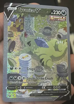 Tyranitar Custom Card TCG glitter Holo alt art Fan Art Nm - Image 1