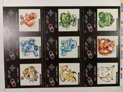 2024 POKEMON GAMEBOY COLOR UNCUTS Cards Full Set 27/27 Nintendo Special 3 SHEETS - Image 2