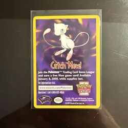 CATCH MEW Card Promo - Pokemon the Movie - 1999 Pokemon Wizards of the Coast - Image 1