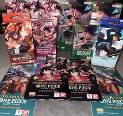 One Piece Card Game Bundle: 2 DON!! Sets, 2 Double Packs, 8 Sleeved Boosters - Image 1