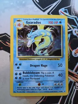 Pokemon Gyarados TCG Base Set Holo Card 6/102 Unlimited Rare LP - Image 1