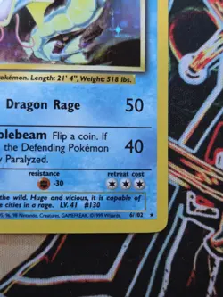 Pokemon Gyarados TCG Base Set Holo Card 6/102 Unlimited Rare LP - Image 5