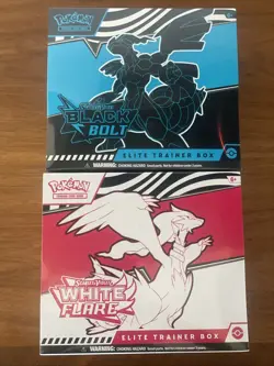 ⚪⚫ Two Elite Trainer Boxes ETB | Black Bolt White Flare | Pokemon Card TCG SV - Image 1