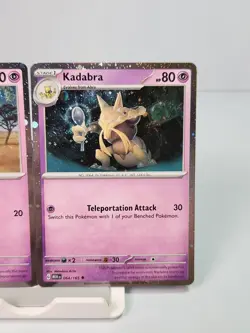 Abra 063/165 Kadabra 064/165 Cosmos Holo Swirls 151 Pokemon Card - Image 4