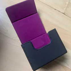 Black And Purple Deck Box Fits 100 Cards PU leather Magnetic Close Mtg Magic - Image 2