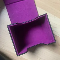 Black And Purple Deck Box Fits 100 Cards PU leather Magnetic Close Mtg Magic - Image 3