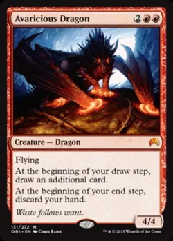 MTG Avaricious Dragon - Foil, Magic Origins, Heavily Played, English - Image 1