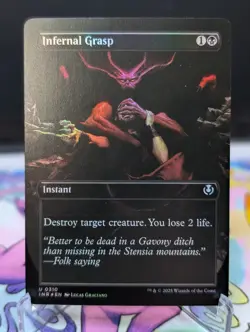 MTG Innistrad Remastered - Infernal Grasp 310 Borderless Foil - Image 1