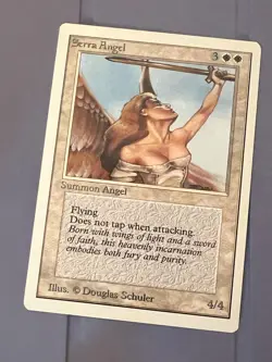 Magic the Gathering MTG Unlimited Serra Angel NM (Beta Bob) - Image 1