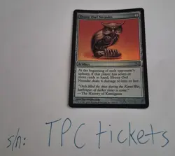 FOIL Ebony Owl Netsuke - Saviors of Kamigawa - Magic MTG - NM - TCG $ 10.50 - Image 1