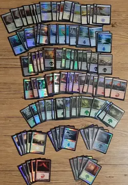 125 MTG FOIL Basic Land Lot-20 Each Color Modern Frame +5 Each Color Retro Frame - Image 1
