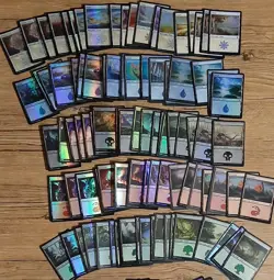 125 MTG FOIL Basic Land Lot-20 Each Color Modern Frame +5 Each Color Retro Frame - Image 2