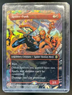 2025 Magic The Gathering Spider-Man Spider-Punk Borderless Rare Foil #0207 - Image 1