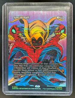 2025 Magic MTG Marvel Universe Eternal-Legal Saw in Half Foil Rare #0021 - Image 1