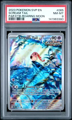 2023 POKEMON SVP EN-SV BLACK STAR PROMO #065 SCREAM TAIL PSA 8 - Image 1