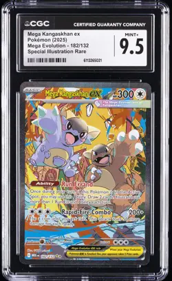 2025 POKEMON PRE SPECIAL ILLUSTRATION RARE #182 MEGA KANGASKHAN EX CGC 9.5 - Image 1