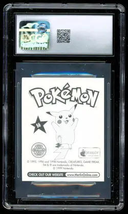 1998 Topps Pokemon Merlin Stickers SPECIAL GLITTER #S6 Pikachu ~ CGC 10 GEM - Image 2