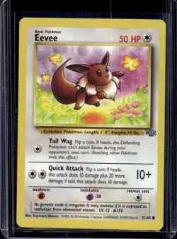 1999 Pokemon Jungle Eevee #51/64 - Image 1