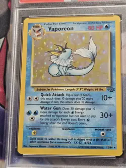 1999 POKEMON JUNGLE #12 VAPOREON-HOLO PSA 8 - Image 2