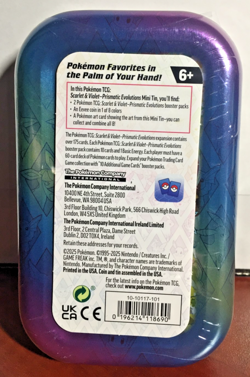 Pokemon TCG Prismatic Evolutions Mini Tin - Flareon Art - Sealed NEW - Image 2