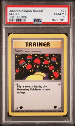 Sleep! - 2000 Team Rocket 🔥 1st Edition PSA 10 🔥 GEM Vintage Pokemon B11 - Image 2