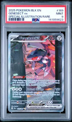 2025 POKEMON BLK EN-BLACK BOLT SPECIAL ILLUSTRATION RARE #169 GENESECT EX PSA 9 - Image 1