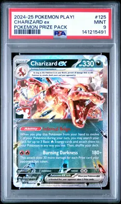 2024-2025 POKEMON PLAY! POKEMON PRIZE PACK #125 CHARIZARD EX PSA 9 - Image 1