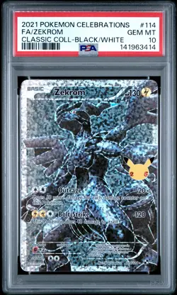 2021 POKEMON CELEBRATIONS CLASSIC COLLECTION #114 FULL ART/ZEKROM PSA 10 - Image 1