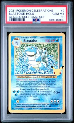 2021 POKEMON CELEBRATIONS CLASSIC COLLECTION #2 BLASTOISE-HOLO PSA 10 - Image 1