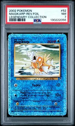 2002 Pokemon Legendary Collection Magikarp Reverse Holo #52 PSA 7 - Image 1