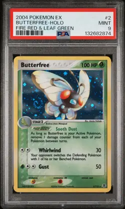 2004 POKEMON EX FIRE RED & LEAF GREEN #2 BUTTERFREE-HOLO PSA 9 - Image 1