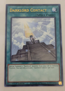 Yu-Gi-oh Darklord Contact Gold Rare 1st Edition MAGO-EN108 Nm - Image 1