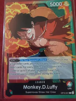 One Piece TCG Red Green Luffy Custom Deck Ready to play & 1 ALT ART Character - Image 1