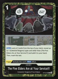 The Five Elders Are at Your Service!!! R OP13-OP13-096 NM - One Piece TCG - Image 1