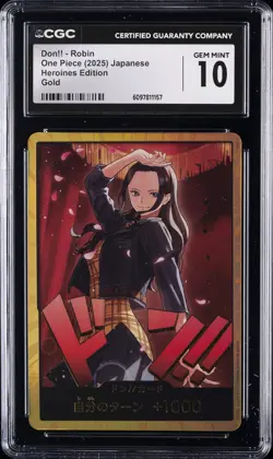 2025 ONE PIECE JAPANESE HEROINES EDITION GOLD DON!! ROBIN CGC 10 GEM MINT - Image 1