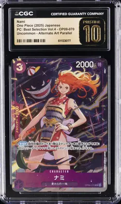 2025 ONE PIECE JAPANESE BEST SELECTION VOL.4 ALT ART NAMI CGC 10 PRISTINE - Image 1