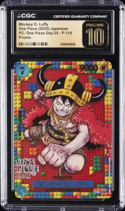 2025 ONE PIECE JPN PC: ONE PIECE DAY'25, PROMO MONKEY D. LUFFY CGC 10 PRISTINE - Image 1