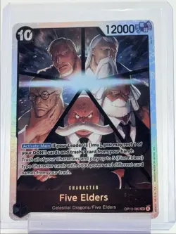 FIVE ELDERS 2025 ONE PIECE CARRYING HIS WILL SUPER RARE #OP13-082 Q6011 - Image 1