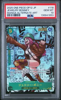 2025 ONE PIECE JAPANESE LEGACY OF THE MASTER MANGA ALT ART JEWELRY BONNEY PSA 10 - Image 1