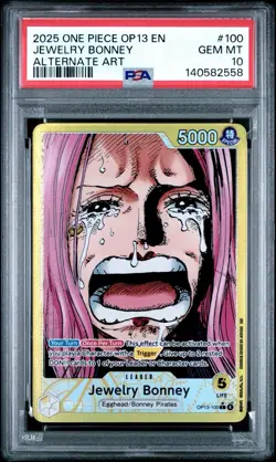 PSA 10 Jewelry Bonney Alternate Art L OP13-100 Carrying On His Will One Piece - Image 1