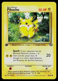 Pokemon Card - Pikachu Jungle 60/64 Common 1st Edition - Image 1